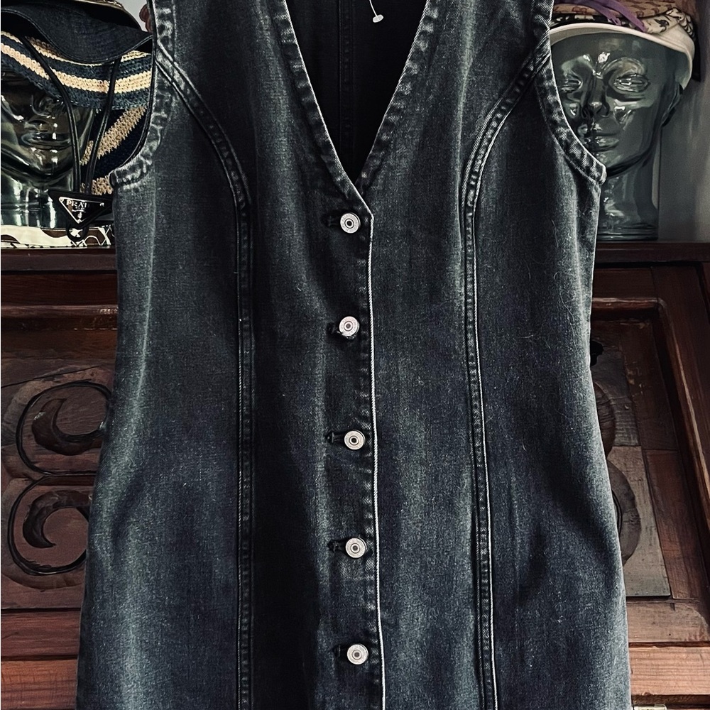 Abercrombie & Fitch Black Denim Mini Dress